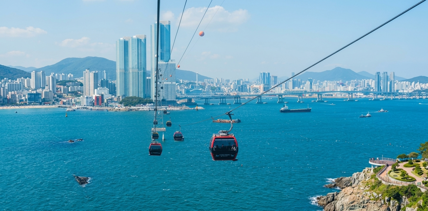 Songdo Cable Car over Busan harbor