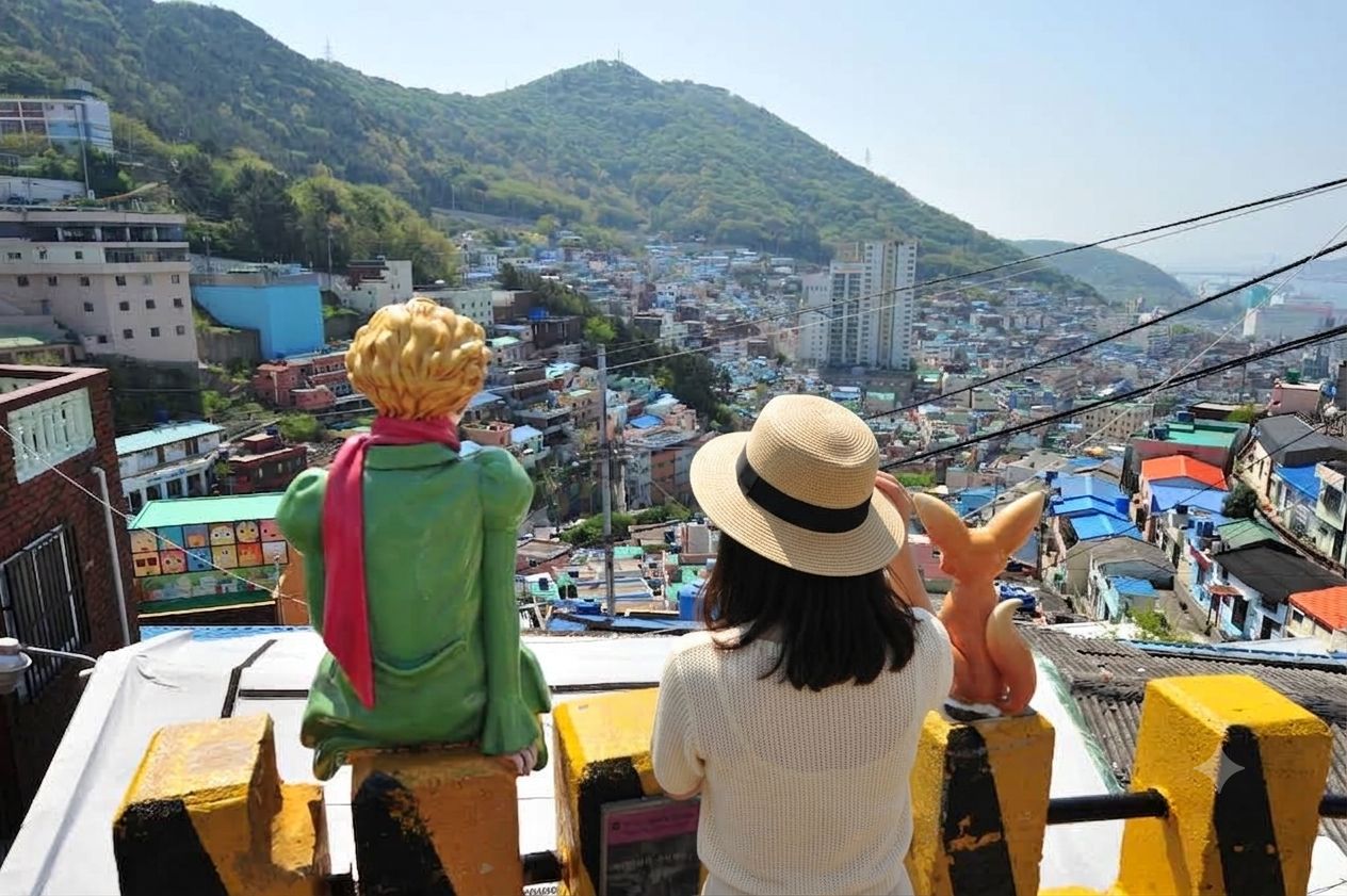 Gamcheon Culture Village, pastel-colored hillside houses